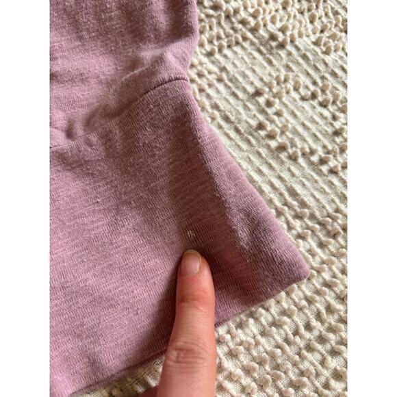 Banana Republic Slub Crew Neck Top Raglan Sleeve Pink Purple Pre-owned - Picture 5 of 8
